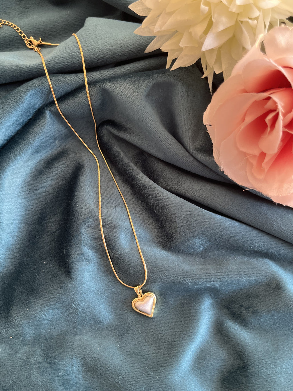 Silver Heart Pendent Necklace Anti Tarnish