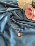 Double Marble Pendet Necklace Anti Tarnish