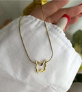 Butterfly Pendent Necklace Anti Tarnish