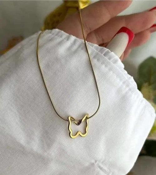 Butterfly Pendent Necklace Anti Tarnish