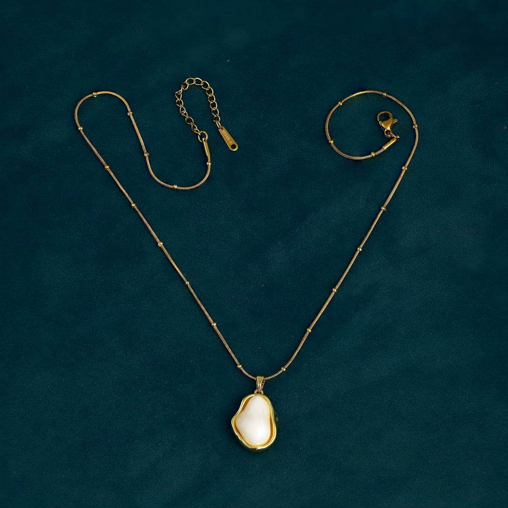 Moon Drop Pendent Necklace Anti Tarnish