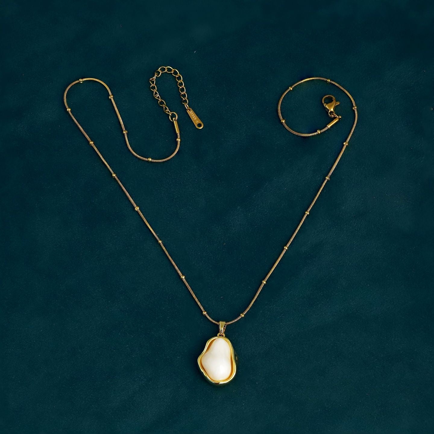 Moon Drop Pendent Necklace Anti Tarnish