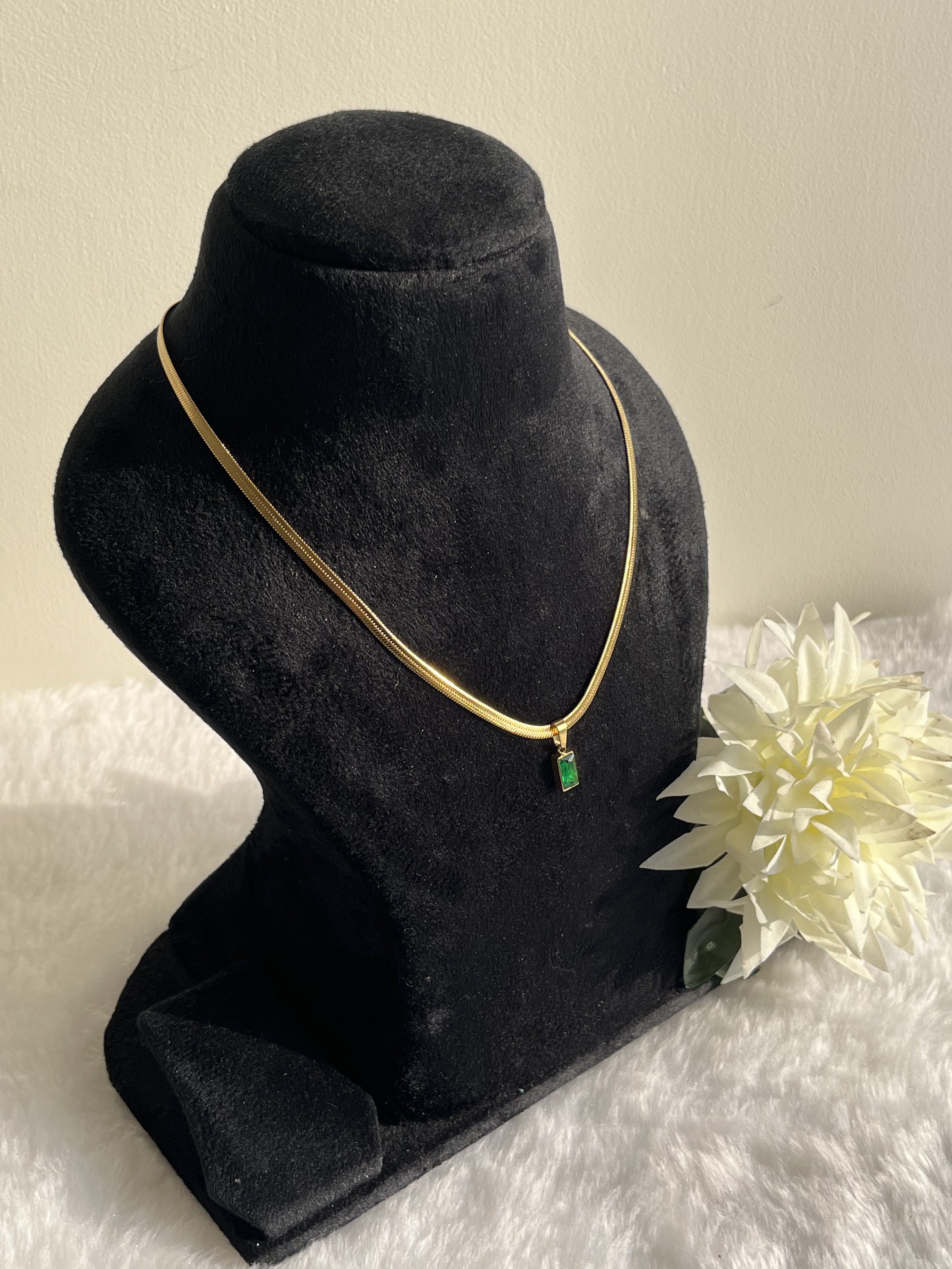 Snake Chain Pendent Necklace Anti Tarnish