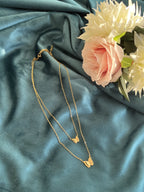 Double Chain Butterfly Necklace Anti Tarnish