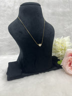 Mini WhiteHeart Pendent Necklace AntiTarnish