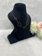 Ring Chain Pendent Necklace Anti Tarnish