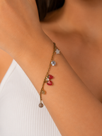 Strawberry Charms Bracelets Anti Tarnish