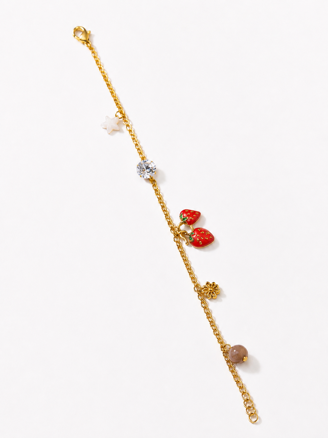 Strawberry Charms Bracelets Anti Tarnish