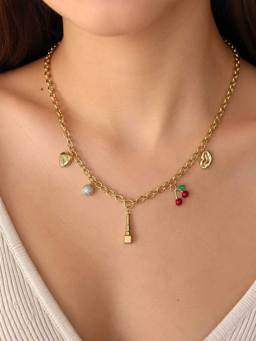 Cherry Necklace Anti Tarnish
