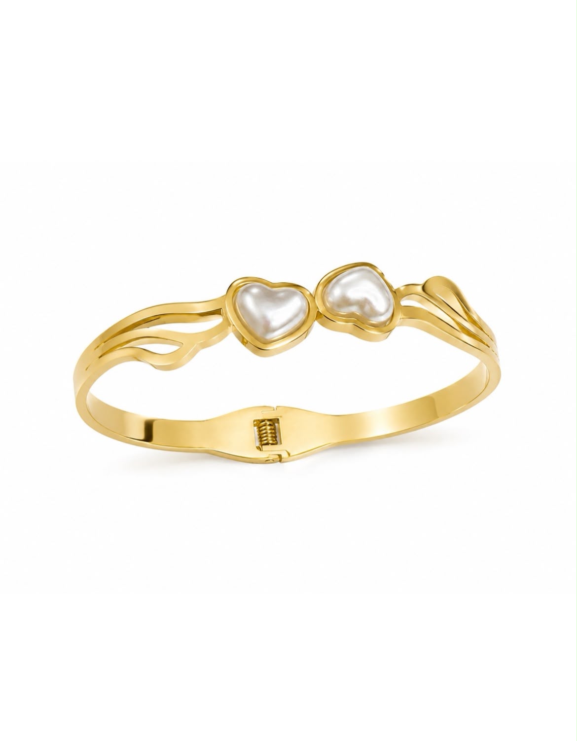 Heart Pearl Kada Anti Tarnish
