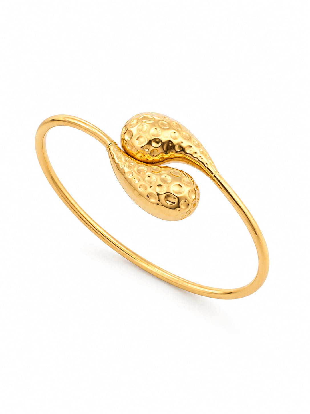 Gold-Tone Textured Cuff Kada