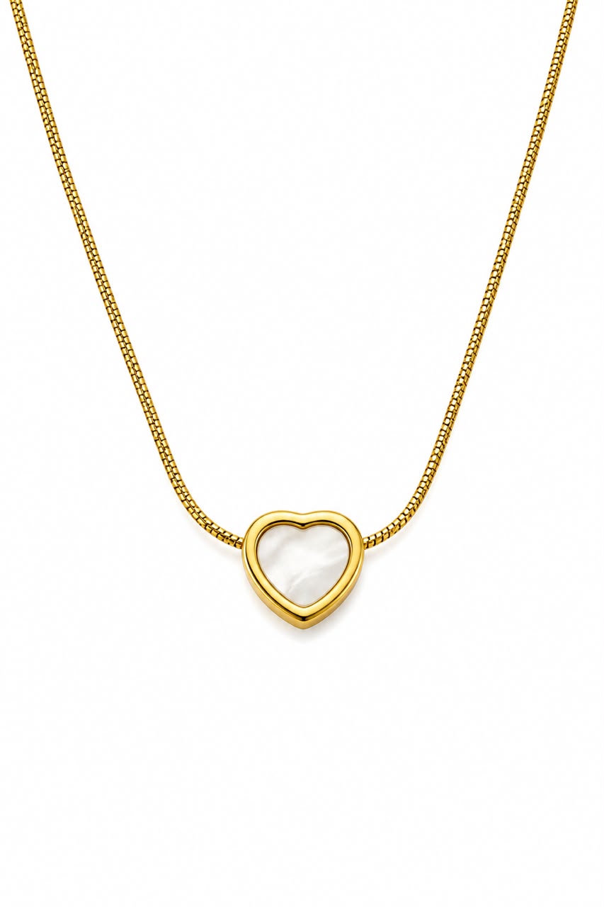 Heart Pearl Pendant Necklace