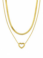 Double Layer Heart Necklace