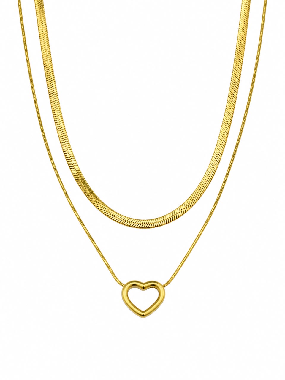 Double Layer Heart Necklace
