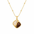 Dual Stone Pendant Necklace