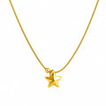 Star Pendant Necklace with Beaded Chain