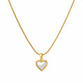 Silver Heart Pendant Necklace | Anti Tarnish Gold Necklace for Women