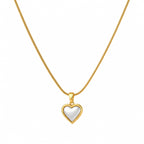 Silver Heart Pendant Necklace | Anti Tarnish Gold Necklace for Women