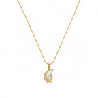 Dolphin Pendant Necklace | Anti Tarnish Gold Necklace for Women