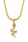 Snake Pendant Necklace – Anti Tarnish Gold Plated Necklace for Women