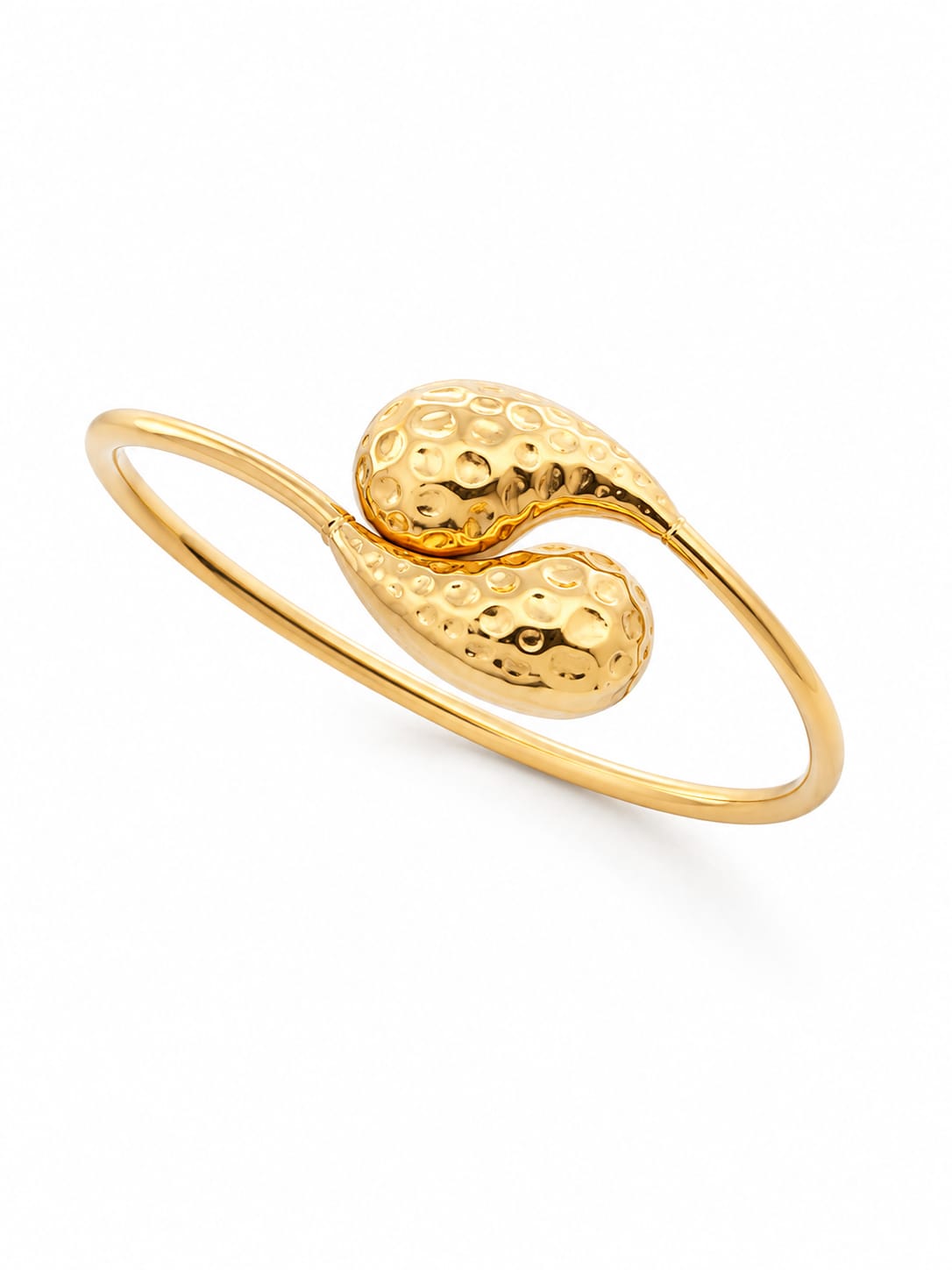 Gold-Tone Textured Cuff Kada
