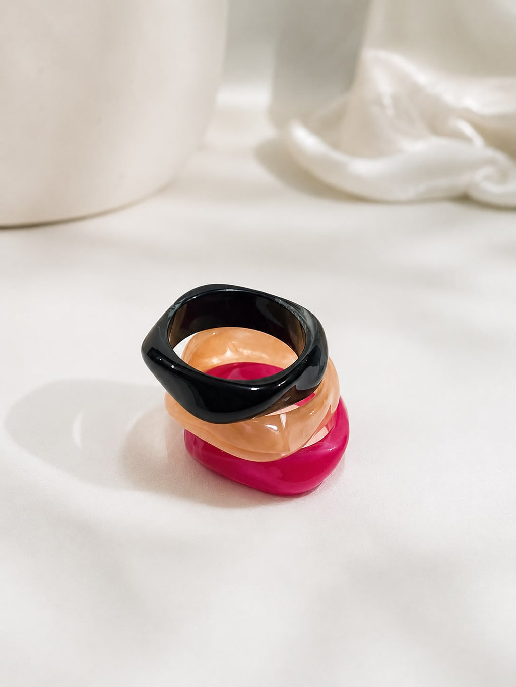 Trendy Acrylic Bangle Stack for Women [Set Of 3]