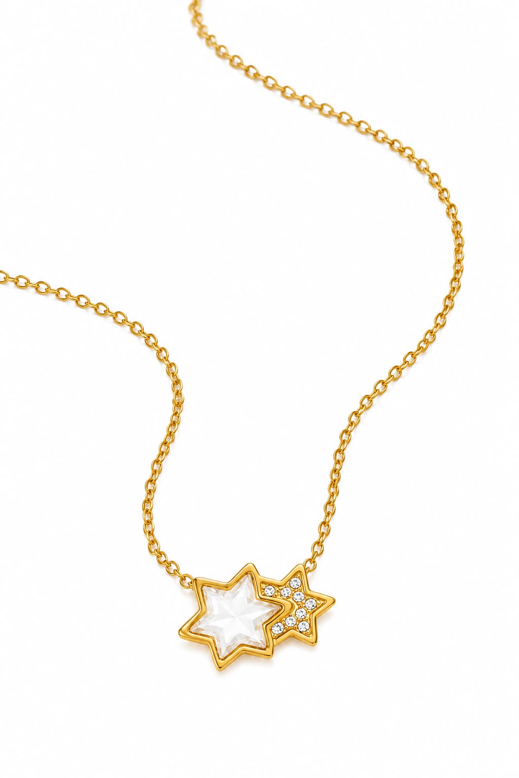 Double Star Pendant Necklace