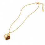 Dual Stone Pendant Necklace
